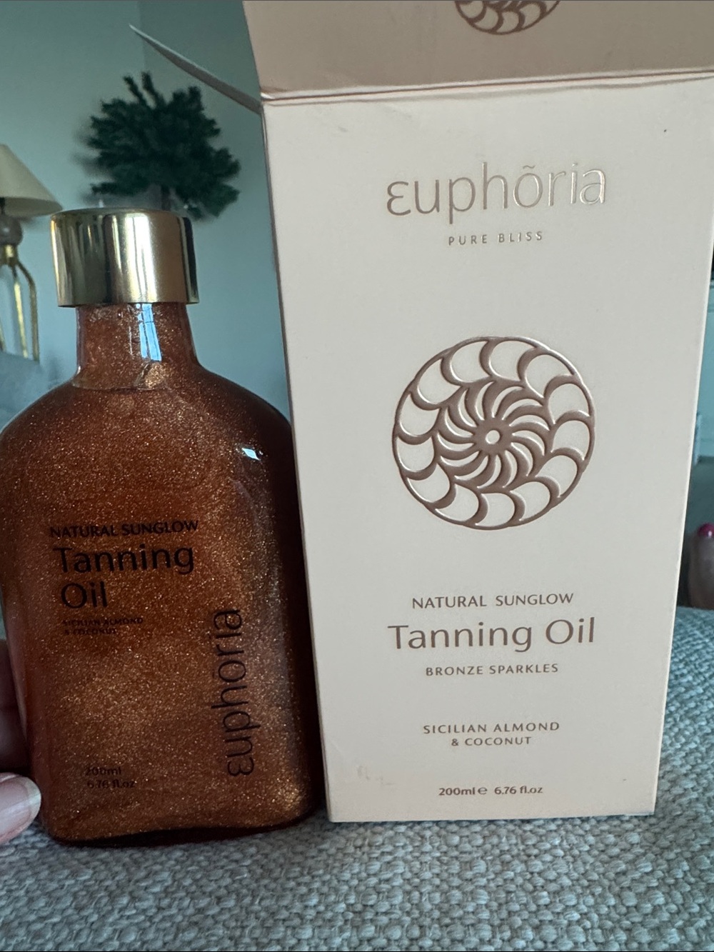 Euphoria Natural Sunglow Tanning Oil – Bronze Sparkles New